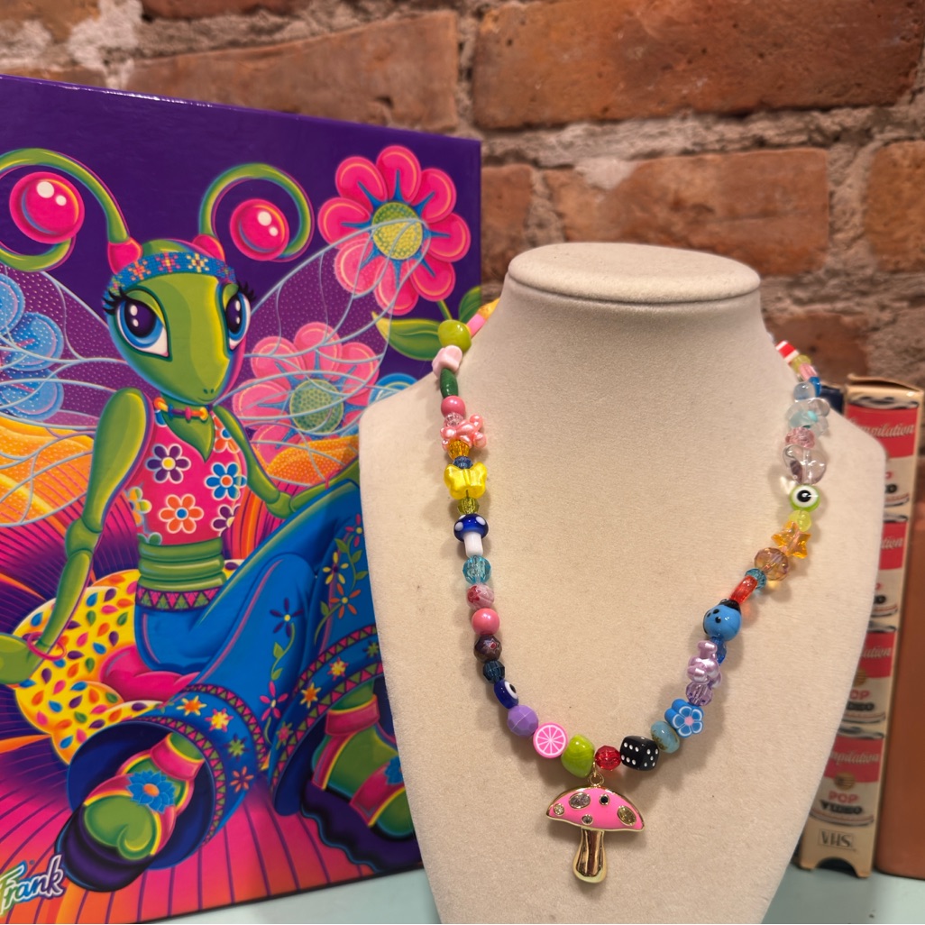 The Gemini Hot Pink Mushroom Eye Candy Chain